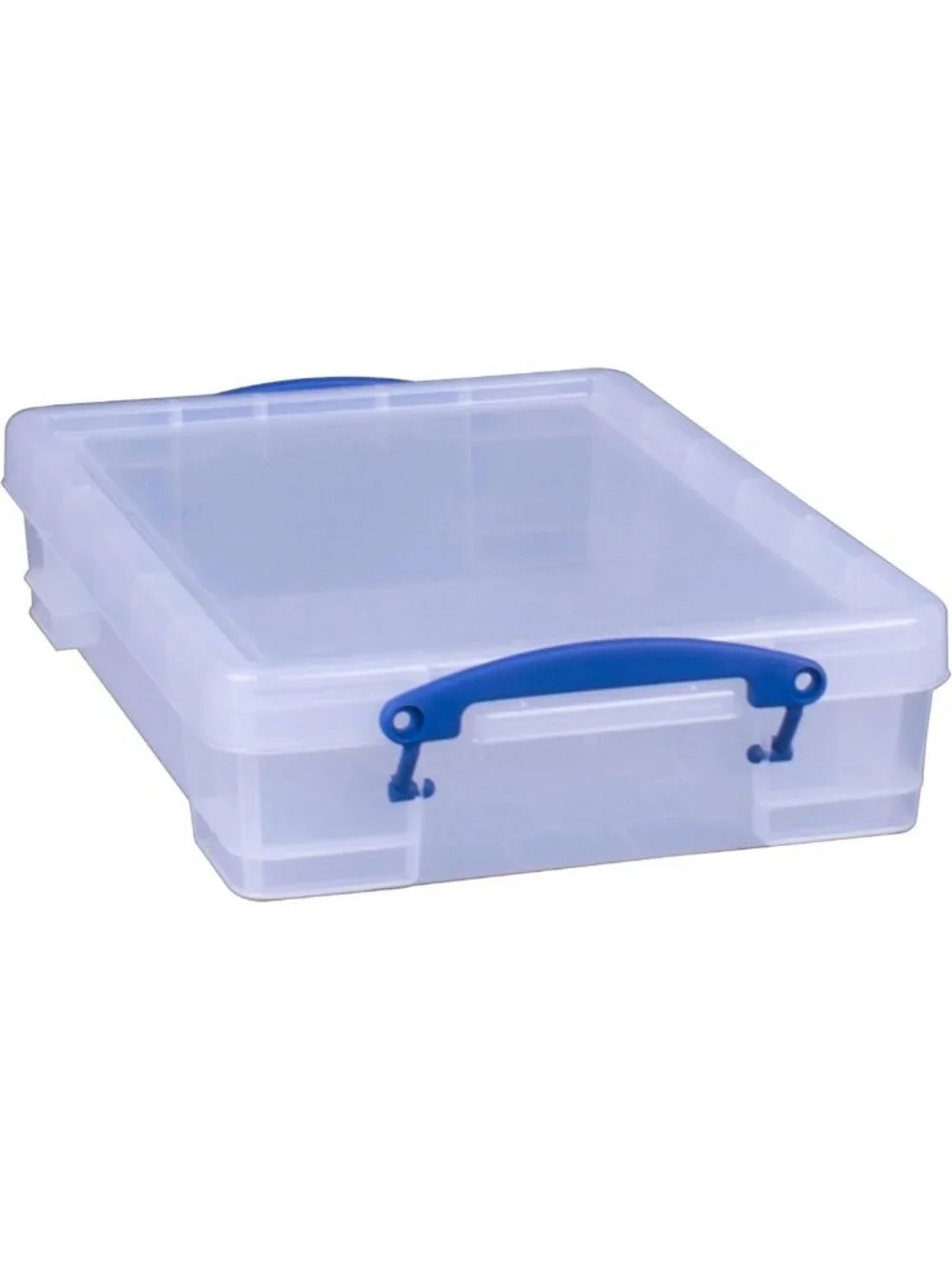 Clear Plastic Storage Boxes with Snap Lid & Clip Lock Handles - 4 Liter, 10 Pack